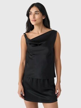 Leset Barb shell top in black NWT